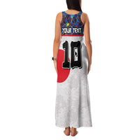 Custom Japan Football Family Matching Tank Maxi Dress and Hawaiian Shirt Seigaiha and Sun