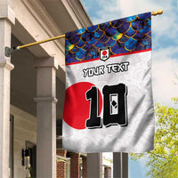 Custom Japan Football Garden Flag Seigaiha and Sun