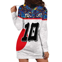 Custom Japan Football Hoodie Dress Seigaiha and Sun