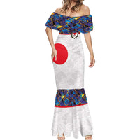 Custom Japan Football Mermaid Dress Seigaiha and Sun