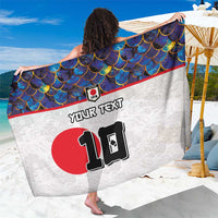 Custom Japan Football Sarong Seigaiha and Sun