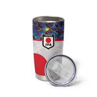 Custom Japan Football Tumbler Cup Seigaiha and Sun
