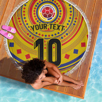 Custom Colombia Football Beach Blanket Sporty Vueltiao Hat