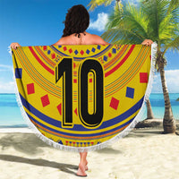 Custom Colombia Football Beach Blanket Sporty Vueltiao Hat