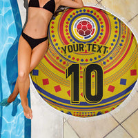 Custom Colombia Football Beach Blanket Sporty Vueltiao Hat