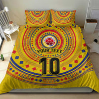 Custom Colombia Football Bedding Set Sporty Vueltiao Hat