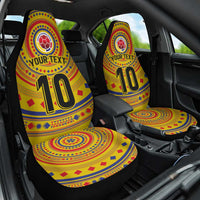 Custom Colombia Football Car Seat Cover Sporty Vueltiao Hat
