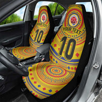 Custom Colombia Football Car Seat Cover Sporty Vueltiao Hat