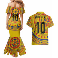 Custom Colombia Football Couples Matching Mermaid Dress and Hawaiian Shirt Sporty Vueltiao Hat