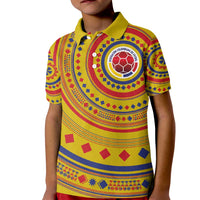 Custom Colombia Football Kid Polo Shirt Sporty Vueltiao Hat