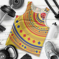Custom Colombia Football Men Tank Top Sporty Vueltiao Hat