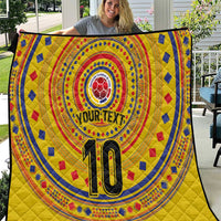 Custom Colombia Football Quilt Sporty Vueltiao Hat