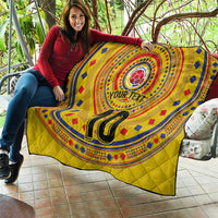 Custom Colombia Football Quilt Sporty Vueltiao Hat