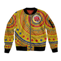 Custom Colombia Football Sleeve Zip Bomber Jacket Sporty Vueltiao Hat