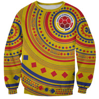 Custom Colombia Football Sweatshirt Sporty Vueltiao Hat
