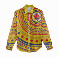 Custom Colombia Football Women Casual Shirt Sporty Vueltiao Hat