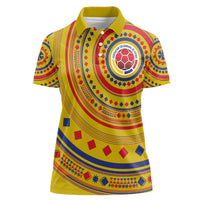 Custom Colombia Football Women Polo Shirt Sporty Vueltiao Hat