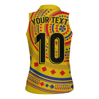 Custom Colombia Football Women Sleeveless Polo Shirt Sporty Vueltiao Hat