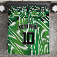 Custom Nigeria Football Bedding Set Sporty Super Eagles