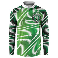 Custom Nigeria Football Button Sweatshirt Sporty Super Eagles