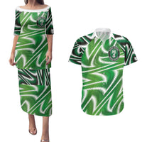 Custom Nigeria Football Couples Matching Puletasi and Hawaiian Shirt Sporty Super Eagles