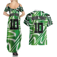 Custom Nigeria Football Couples Matching Summer Maxi Dress and Hawaiian Shirt Sporty Super Eagles