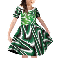 Custom Nigeria Football Family Matching Off Shoulder Short Dress and Hawaiian Shirt Sporty Super Eagles