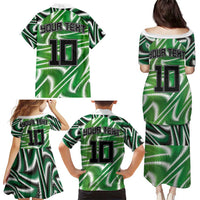 Custom Nigeria Football Family Matching Puletasi and Hawaiian Shirt Sporty Super Eagles