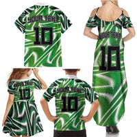Custom Nigeria Football Family Matching Summer Maxi Dress and Hawaiian Shirt Sporty Super Eagles