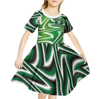 Custom Nigeria Football Kid Short Sleeve Dress Sporty Super Eagles