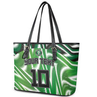 Custom Nigeria Football Leather Tote Bag Sporty Super Eagles