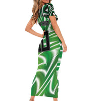 Custom Nigeria Football Short Sleeve Bodycon Dress Sporty Super Eagles