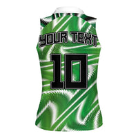 Custom Nigeria Football Women Sleeveless Polo Shirt Sporty Super Eagles