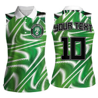 Custom Nigeria Football Women Sleeveless Polo Shirt Sporty Super Eagles