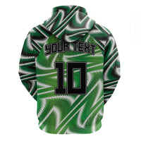 Custom Nigeria Football Zip Hoodie Sporty Super Eagles