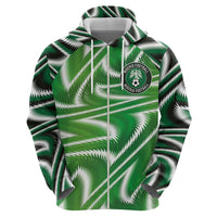 Custom Nigeria Football Zip Hoodie Sporty Super Eagles