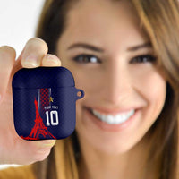 Custom Midnight Navy Football AirPods Case Paris Architectural Heritage Style - Wonder Print Shop