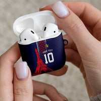 Custom Midnight Navy Football AirPods Case Paris Architectural Heritage Style - Wonder Print Shop
