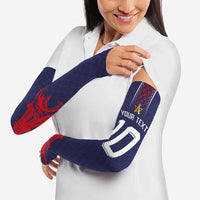 Custom Midnight Navy Football Arm Sleeves Paris Architectural Heritage Style - Wonder Print Shop