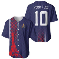 Custom Midnight Navy Football Baseball Jersey Paris Architectural Heritage Style - Wonder Print Shop