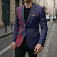 Custom Midnight Navy Football Blazer Paris Architectural Heritage Style - Wonder Print Shop