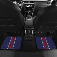 Custom Midnight Navy Football Car Mats Paris Architectural Heritage Style - Wonder Print Shop