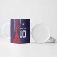 Custom Midnight Navy Football Ceramic Mug Paris Architectural Heritage Style - Wonder Print Shop