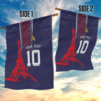 Custom Midnight Navy Football Garden Flag Paris Architectural Heritage Style - Wonder Print Shop