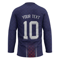 Custom Midnight Navy Football Hockey Jersey Paris Architectural Heritage Style - Wonder Print Shop