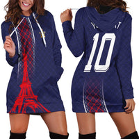 Custom Midnight Navy Football Hoodie Dress Paris Architectural Heritage Style - Wonder Print Shop