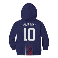 Custom Midnight Navy Football Kid Hoodie Paris Architectural Heritage Style - Wonder Print Shop