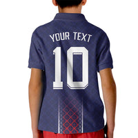 Custom Midnight Navy Football Kid Polo Shirt Paris Architectural Heritage Style - Wonder Print Shop