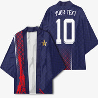 Custom Midnight Navy Football Kimono Paris Architectural Heritage Style - Wonder Print Shop