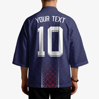 Custom Midnight Navy Football Kimono Paris Architectural Heritage Style - Wonder Print Shop